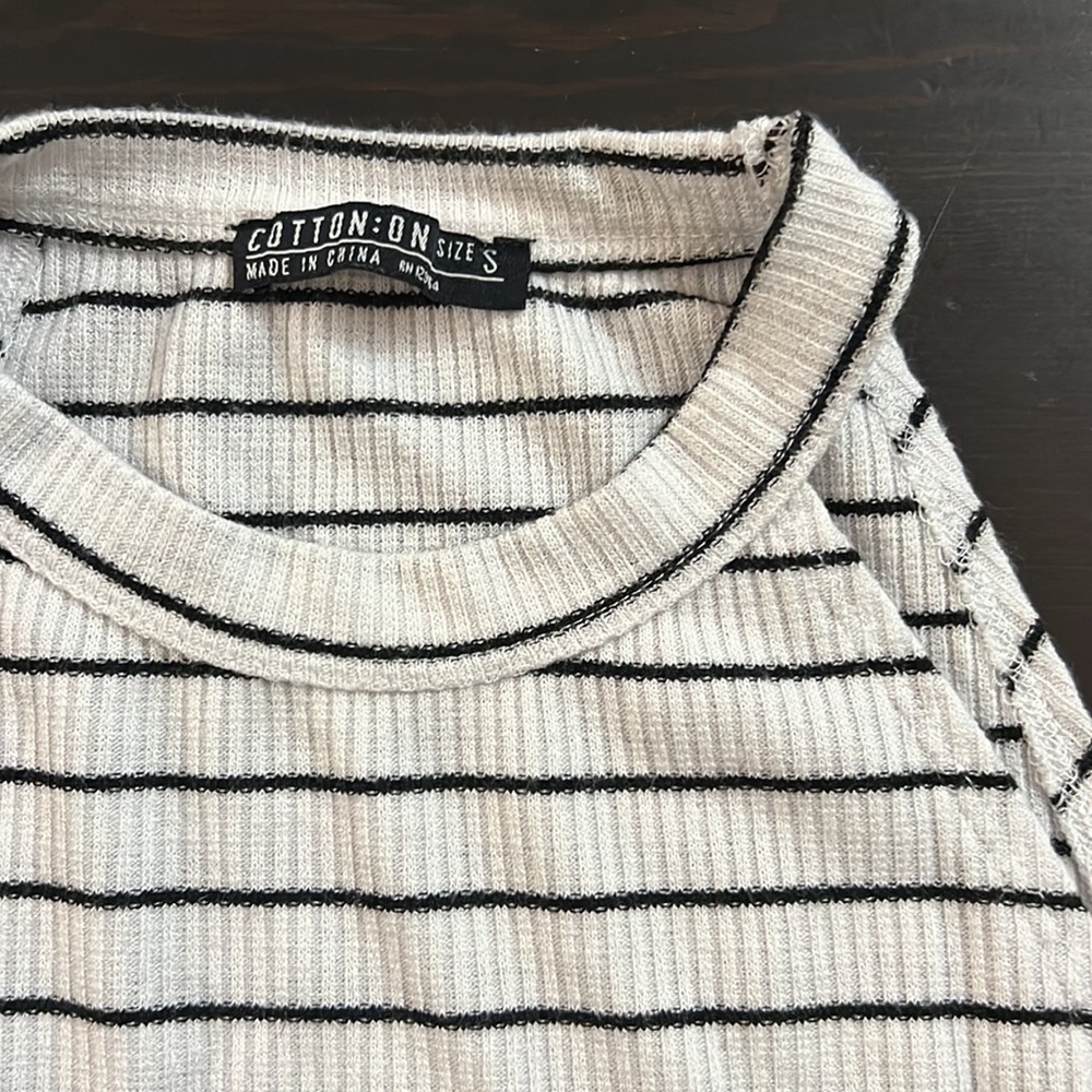 Cotton On Striped Ribbed High Neck Tank - Picture 3 of 3